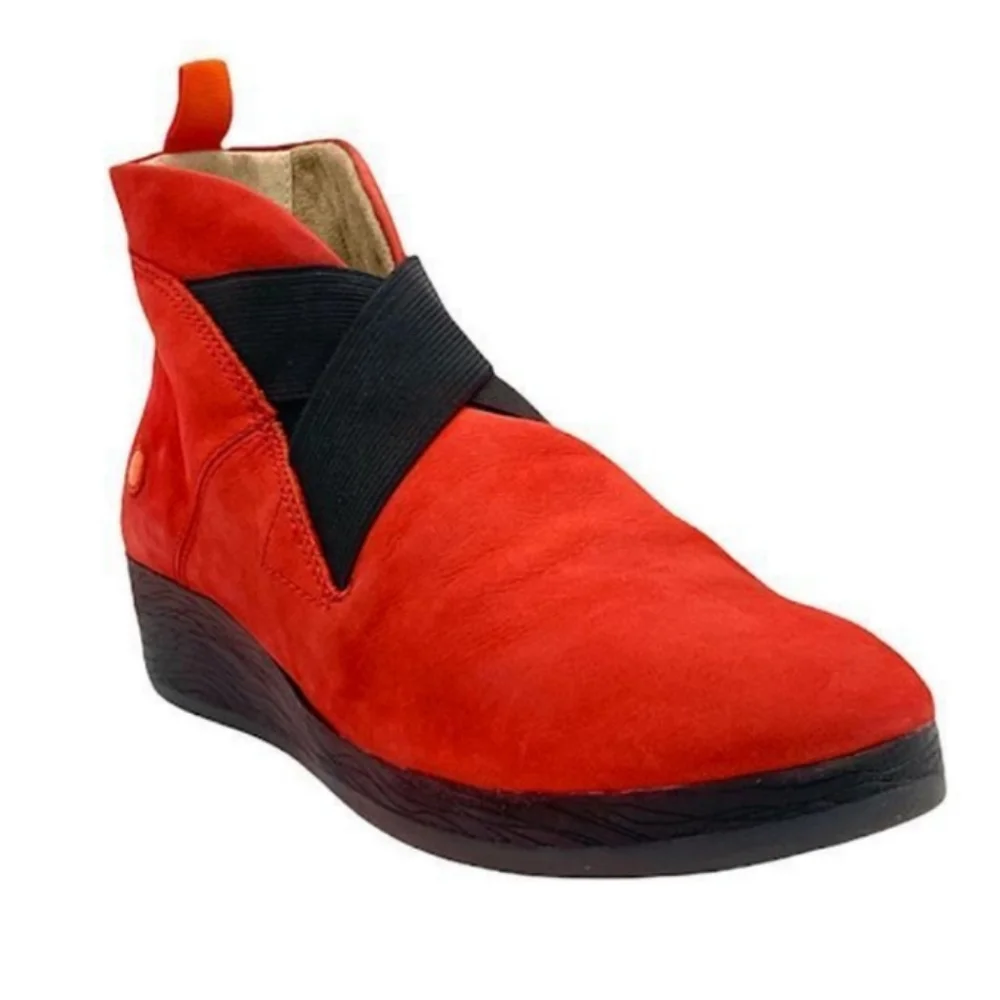 Softinos By Fly London Nubuck Leather Slip On Bootie